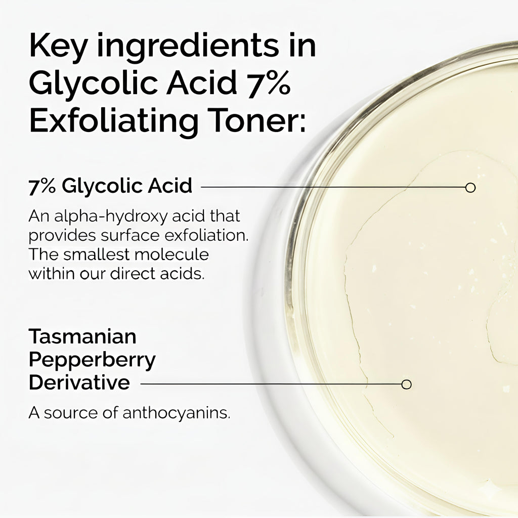 Glycolic Acid Exfoliating Toner 7% – Skin Brightening & Pore Refining Toner | 150ml